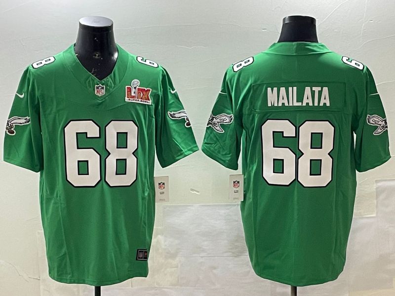 Men Philadelphia Eagles #68 Mailata Green three generations 2025 Nike Vapor Limited NFL Jersey style 2->philadelphia eagles->NFL Jersey